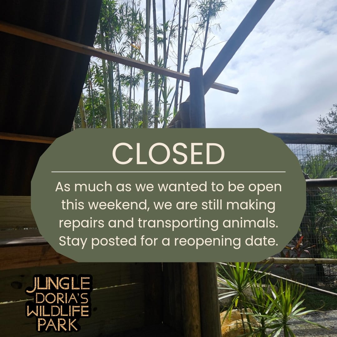 Jungle Doria's Wildlife Park is closed until further notice.